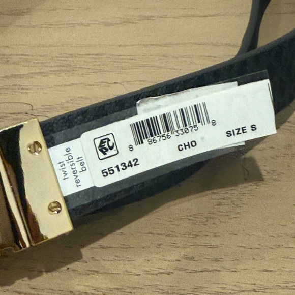Michael Kors Black and Gold Reversible Belt main image 4